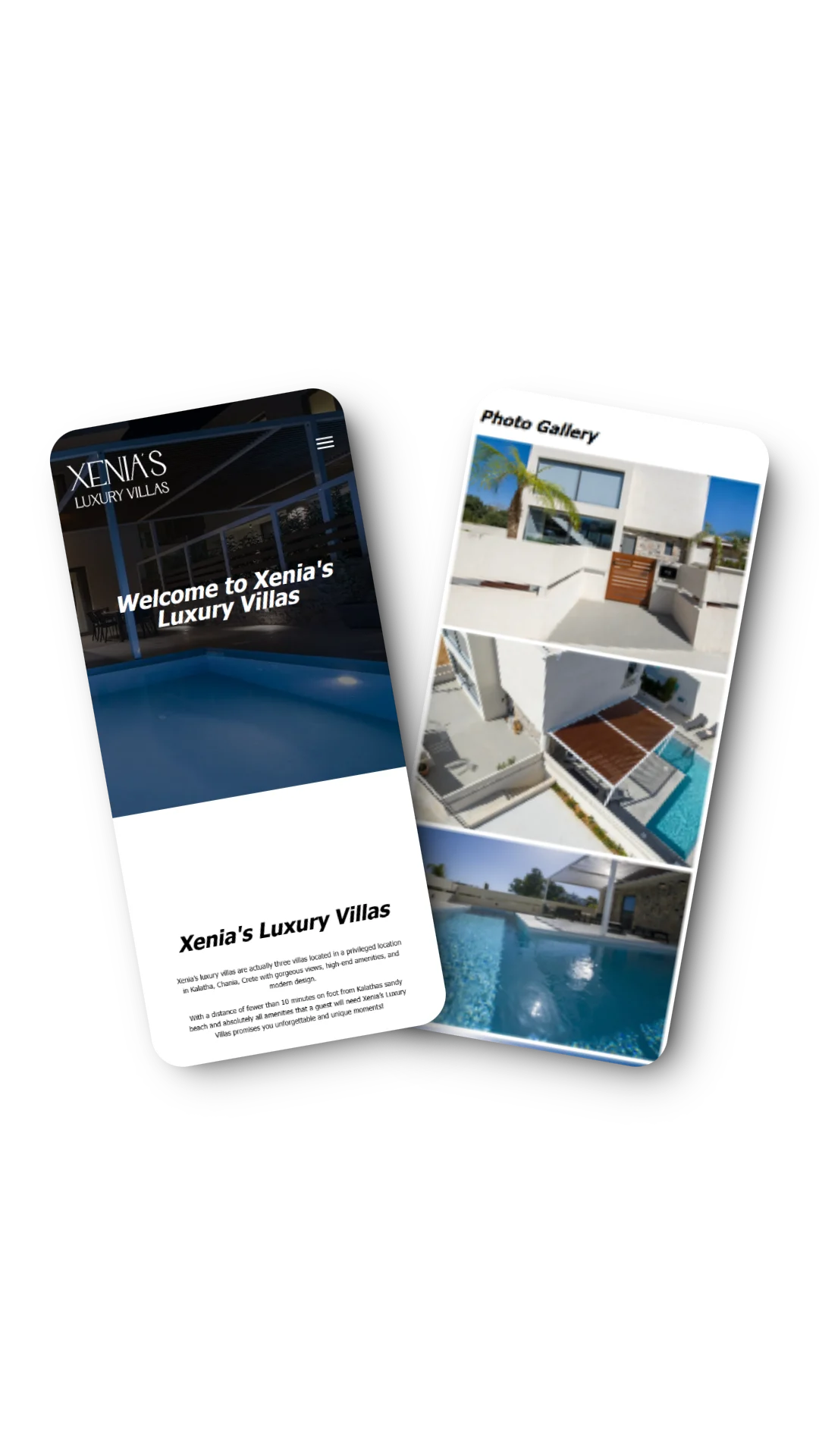 Xenia s Luxury Villas Kalathas Chania Crete Greece www.xeniasvillas.gr mobile